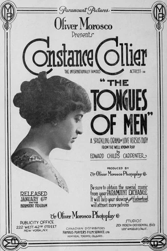 Movie poster for The Tongues of Men (1916)