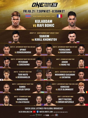 Movie poster for ONE Friday Fights 26: Kulabdam vs. Bohic (2023)