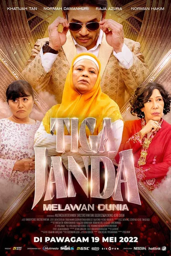 Movie poster for Sinposis Filem Tiga Janda Melawan Dunia (2022)