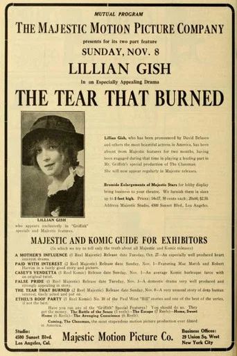 Movie poster for The Tear That Burned (1914)
