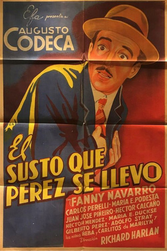 Movie poster for El susto que Pérez se llevó (1940)