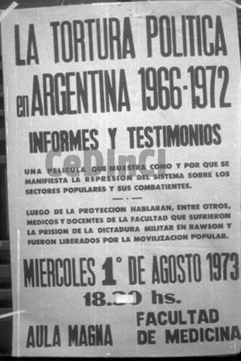 Movie poster for Informes y testimonios. La tortura política en Argentina 1966-1972 (1973)