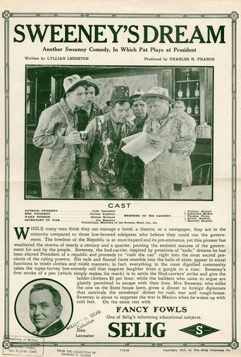 Movie poster for Sweeney's Dream (1913)