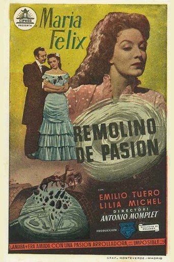 Movie poster for Remolino de pasión (1946)