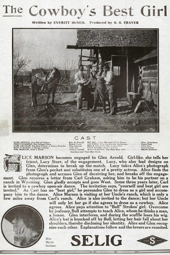 Movie poster for A Cowboy's Best Girl (1912)