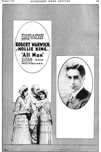Movie poster for All Man (1916)