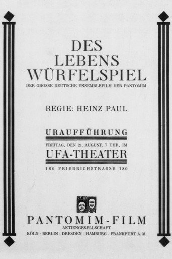 Movie poster for Des Lebens Würfelspiel (1925)