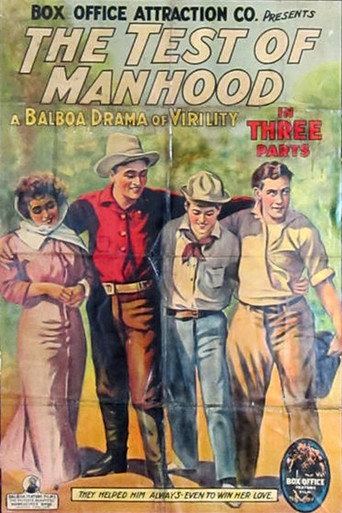 Movie poster for The Test of Manhood (1914)