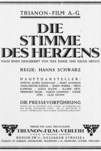 Movie poster for Die Stimme des Herzens (1924)
