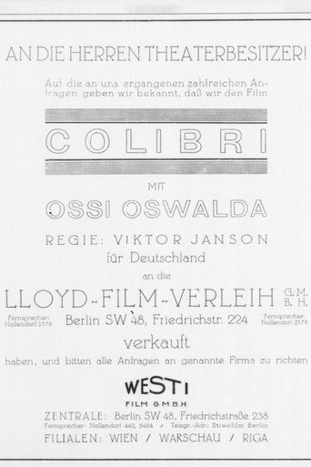 Movie poster for Colibri (1924)