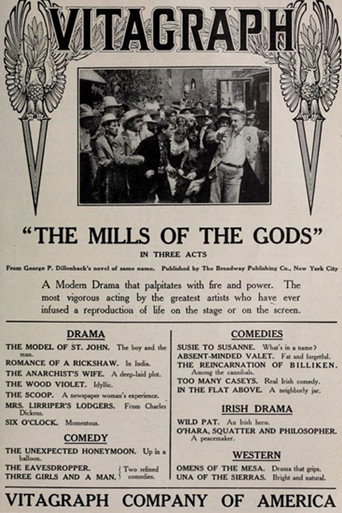 Movie poster for The Mills of the Gods (1912)