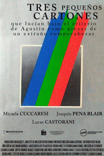 Movie poster for Three little cartons that looked under the criteria of Agustín as pieces of a strange puzzle (2021)