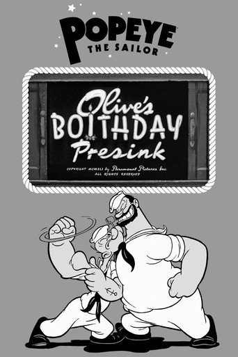 Movie poster for Olive's Boithday Presink (1941)