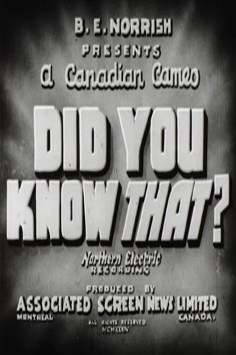 Movie poster for Did You Know That? (1934)