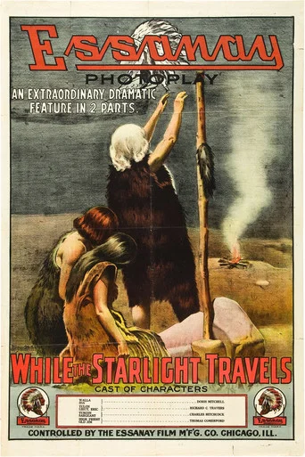 Movie poster for While the Starlight Travels (1913)