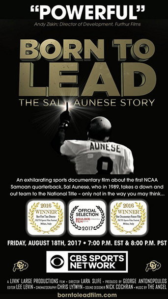 Movie poster for Born to Lead:  The Sal Aunese Story (2017)