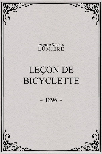 Movie poster for Leçon de bicyclette (1896)