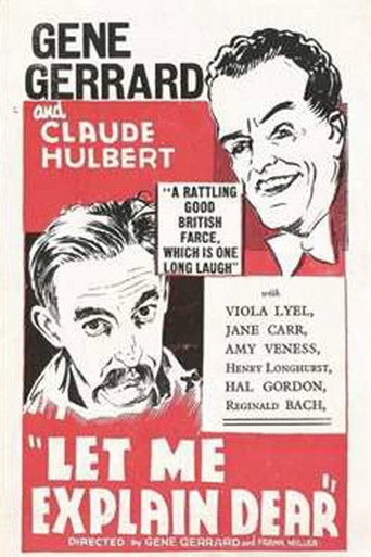Movie poster for Let Me Explain, Dear (1933)