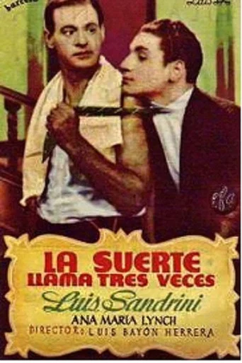 Movie poster for La suerte llama tres veces (1943)