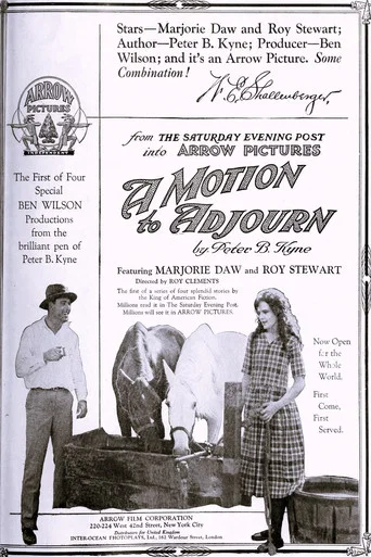 Movie poster for A Motion to Adjourn (1921)