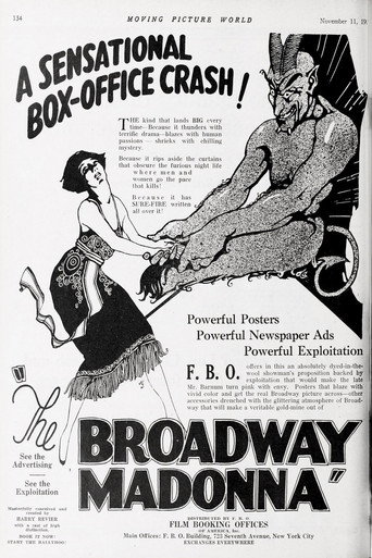 Movie poster for The Broadway Madonna (1922)
