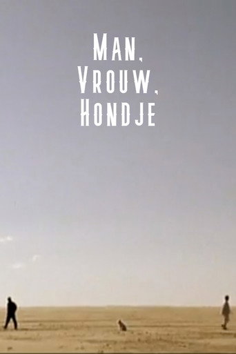 Man, vrouw, hondje poster