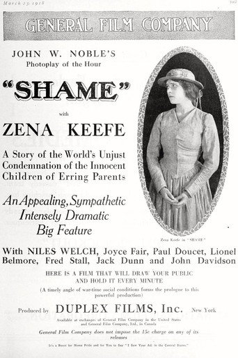 Movie poster for Shame (1917)