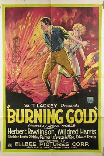 Movie poster for Burning Gold (1927)