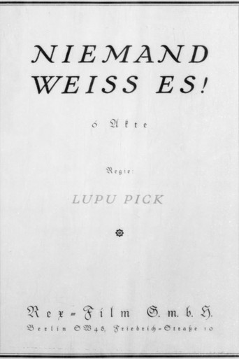 Movie poster for Niemand weiß es (1920)