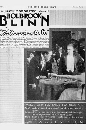 Movie poster for The Unpardonable Sin (1916)