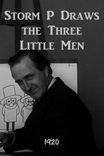 Movie poster for Storm P Draws the Three Little Men (1920)