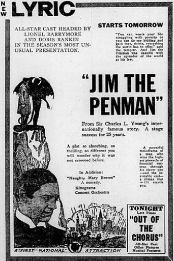 Movie poster for Jim the Penman (1921)