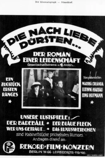 Movie poster for Die nach Liebe dürsten (1919)