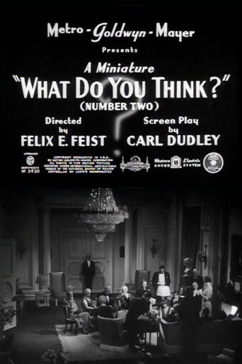 Movie poster for What Do You Think? (Number Two) (1937)