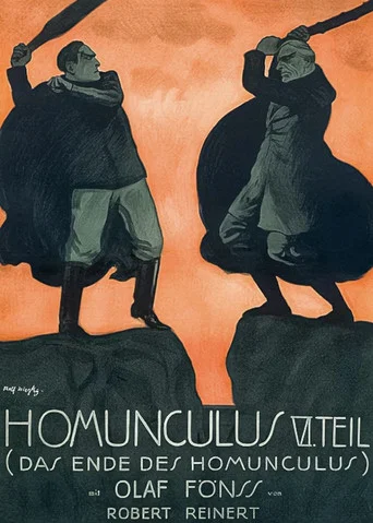 Movie poster for The End of the Homunculus (1918)
