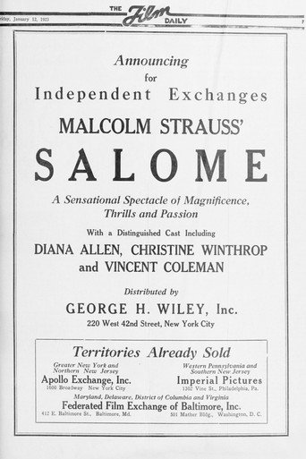 Movie poster for Salome (1923)