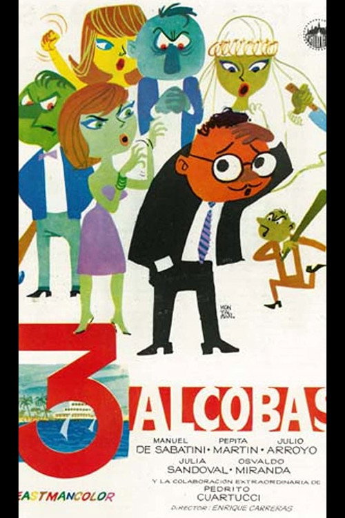 Movie poster for Tres alcobas (1964)