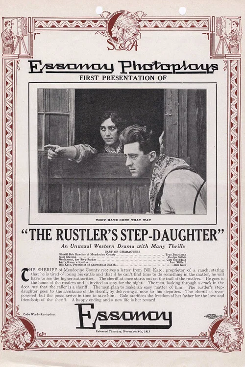 Movie poster for The Rustler's Step-Daughter (1913)