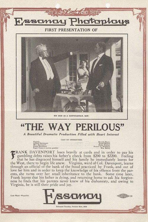 Movie poster for The Way Perilous (1913)