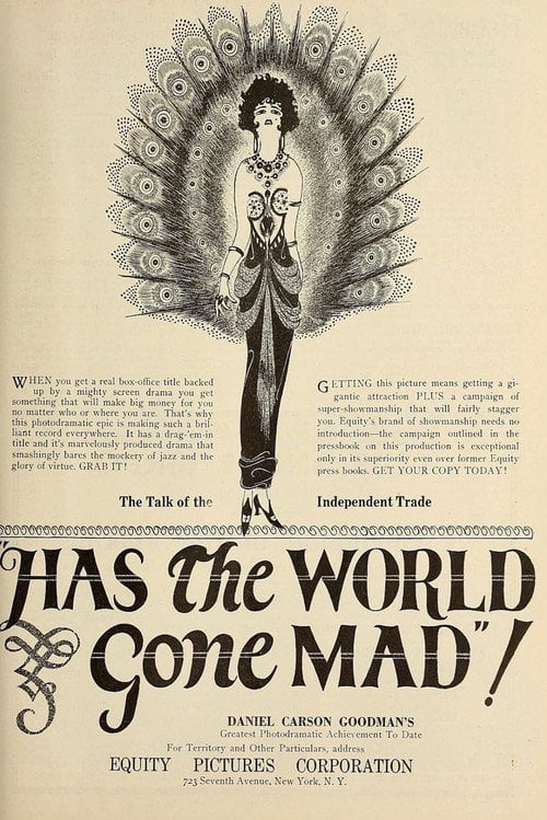 Movie poster for Has the World Gone Mad! (1923)