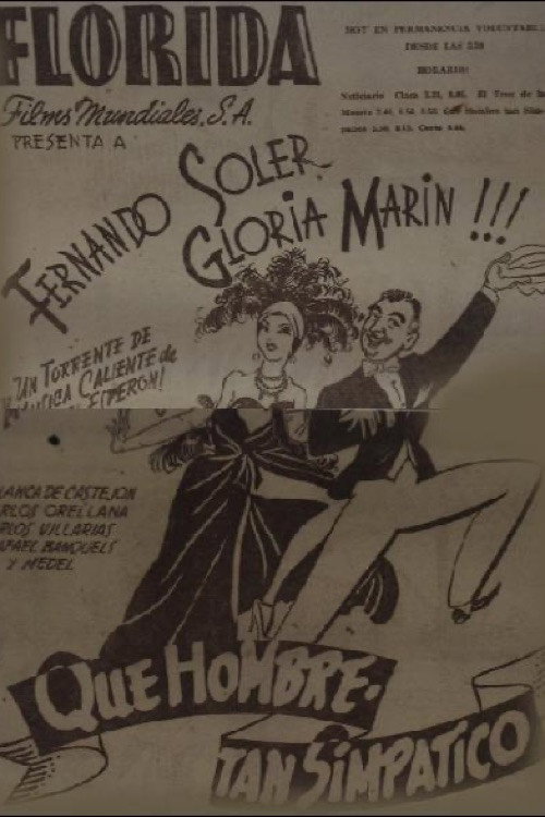 Movie poster for Qué hombre tan simpático (1943)