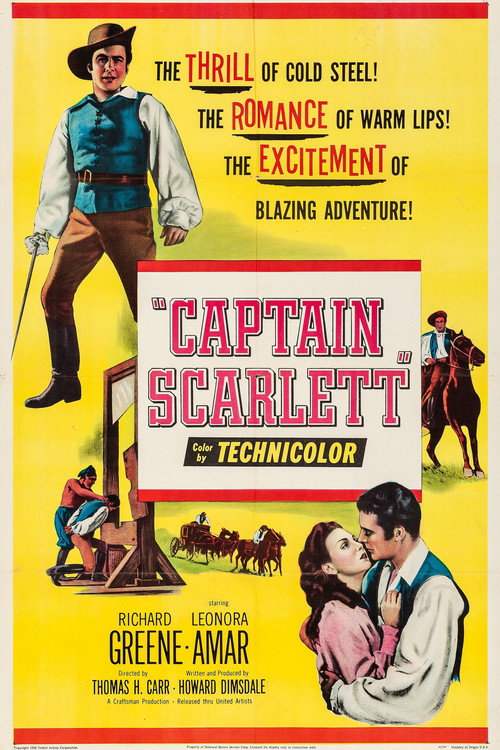 Movie poster for Captain Scarlett (1953)