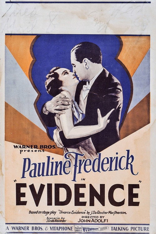 Movie poster for Evidence (1929)