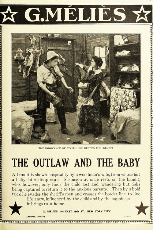 Movie poster for The Outlaw and the Baby (1912)