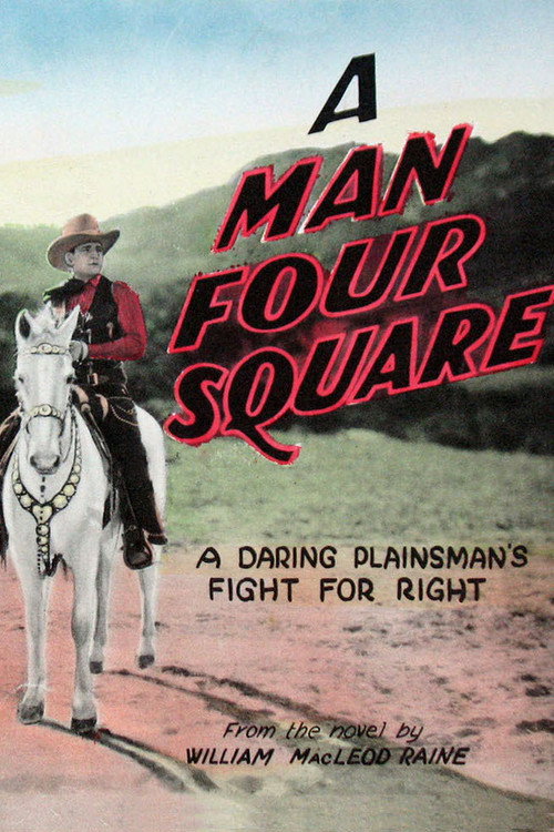 Movie poster for A Man Four-Square (1926)