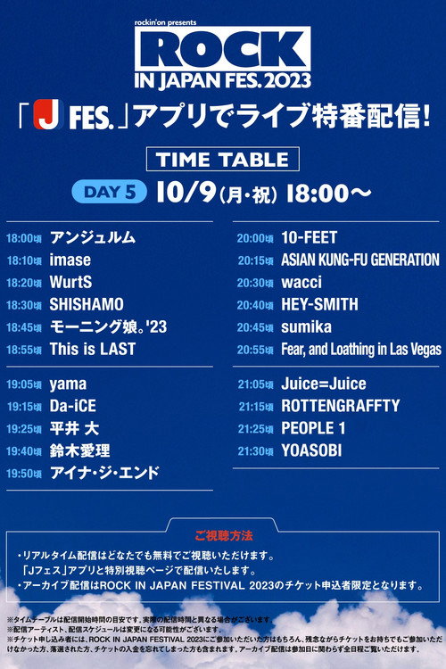 Movie poster for ROCK IN JAPAN FESTIVAL 2023 (2023)
