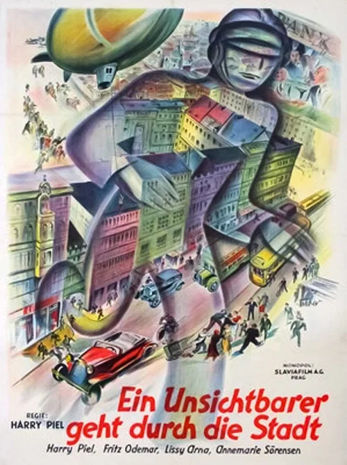 Movie poster for An Invisible Man Goes Through the City (1933)