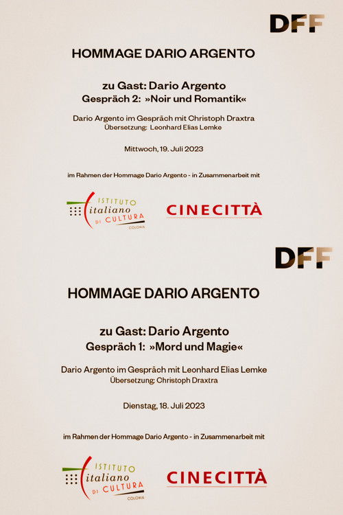 Dario Argento in conversation at the DFF poster