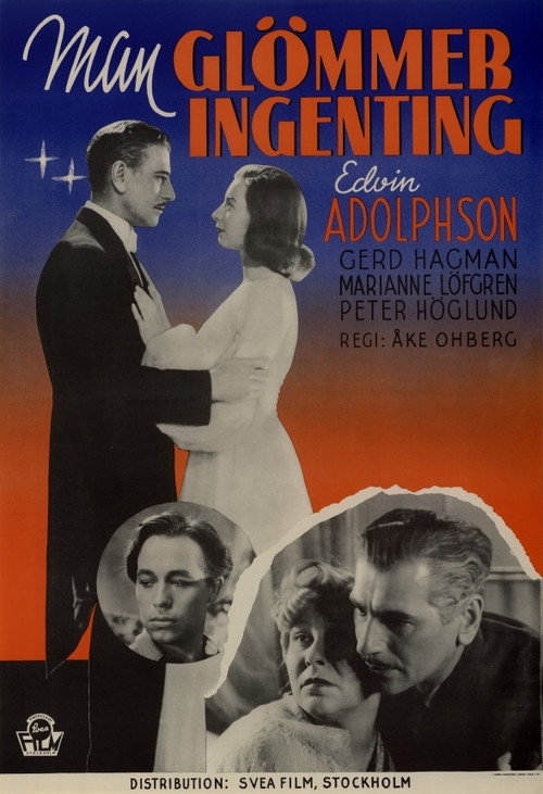 Movie poster for Man glömmer ingenting (1942)