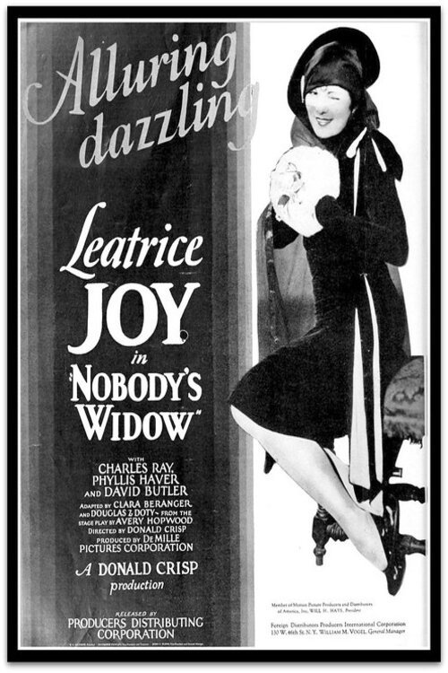 Movie poster for Nobody's Widow (1927)